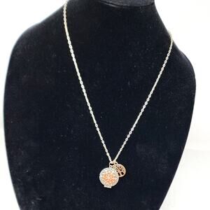 Vintage Tree‎ of Life Charm Aromatherapy Essential Oil Locket Chain 26 Inches